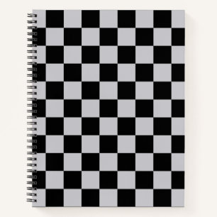 Design des grauen Schachbretts Notizblock