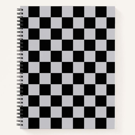 Design des grauen Schachbretts Notizblock (Vorderseite)