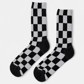 Design des grauen Schachbretts Socken