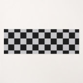 Design des grauen Schachbretts Yogamatte (Vorderseite (Horizontal))