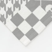 Design des grauen, weißen Mixed-Musters Fleecedecke (Ecke)