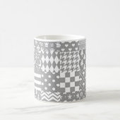 Design des grauen, weißen Mixed-Musters Kaffeetasse (Mittel)