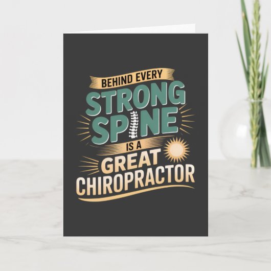 Design des großen Chiropraktikers mit starker Spin Karte (Vorderseite)