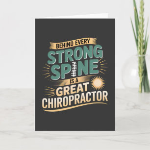 Design des großen Chiropraktikers mit starker Spin Karte