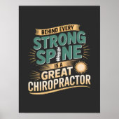 Design des großen Chiropraktikers mit starker Spin Poster (Vorne)