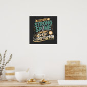 Design des großen Chiropraktikers mit starker Spin Poster (Küche)