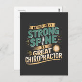 Design des großen Chiropraktikers mit starker Spin Postkarte (Vorne/Hinten)