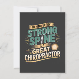 Design des großen Chiropraktikers mit starker Spin Postkarte
