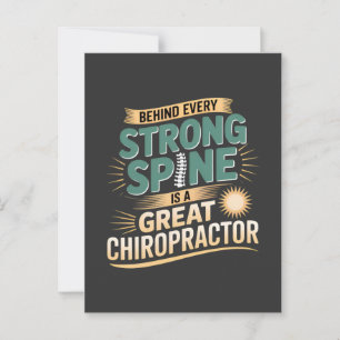 Design des großen Chiropraktikers mit starker Spin Postkarte