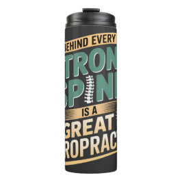 Design des großen Chiropraktikers mit starker Spin Thermosbecher