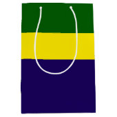 Design des grünen gelbblauen Blockes Mittlere Geschenktüte (Vorderseite)