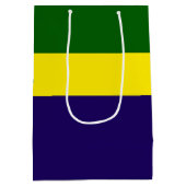 Design des grünen gelbblauen Blockes Mittlere Geschenktüte (Rückseite)