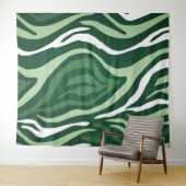 Design des grünen Stoffes Wandteppich (Beispiel (Horizontal))