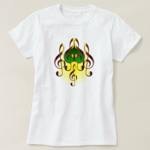 Design des grünen und gelben Herzens T-Shirt