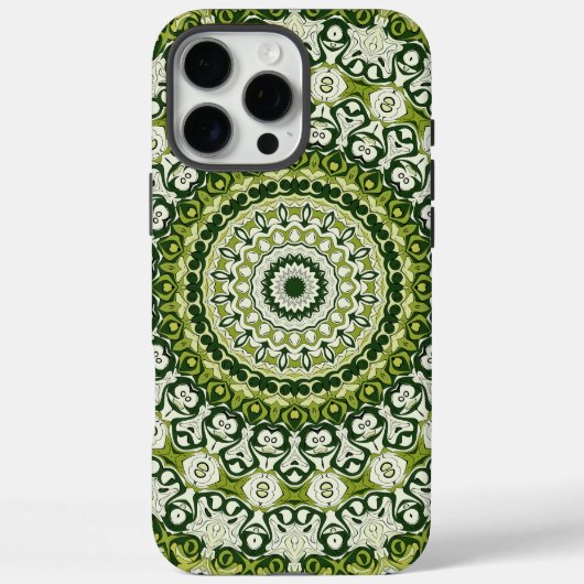Design des grünen und weißen Mandala-Musters Case-Mate iPhone Hülle (Rückseite)