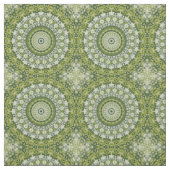 Design des grünen und weißen Mandala-Musters Stoff (Muster)