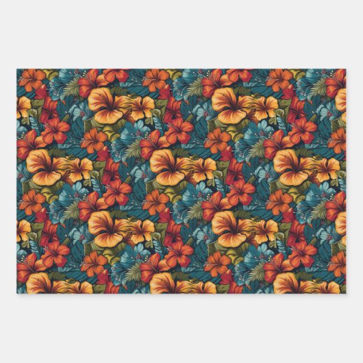 Design des hawaiianischen Surfer Paradise Geschenkpapier Set (Vorderseite 3)