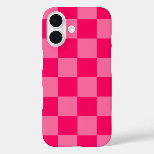 Design des hellen und Hot-Pink-Schachbretts Case-Mate iPhone Hülle (Rückseite)