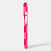 Design des hellen und Hot-Pink-Schachbretts Case-Mate iPhone Hülle (Rückseite / Links)
