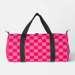 Design des hellen und Hot-Pink-Schachbretts Duffle Bag