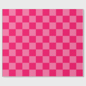 Design des hellen und Hot-Pink-Schachbretts Geschenkpapier (Flach)