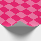 Design des hellen und Hot-Pink-Schachbretts Geschenkpapier (Ecke)