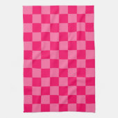 Design des hellen und Hot-Pink-Schachbretts Geschirrtuch (Vertikal)