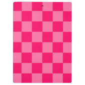Design des hellen und Hot-Pink-Schachbretts Klemmbrett (Rückseite)
