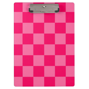Design des hellen und Hot-Pink-Schachbretts Klemmbrett