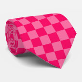 Design des hellen und Hot-Pink-Schachbretts Krawatte (Gerollt)