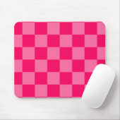 Design des hellen und Hot-Pink-Schachbretts Mousepad (Mit Mouse)