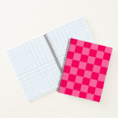 Design des hellen und Hot-Pink-Schachbretts Notizblock (Innenseite)