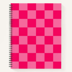Design des hellen und Hot-Pink-Schachbretts Notizblock