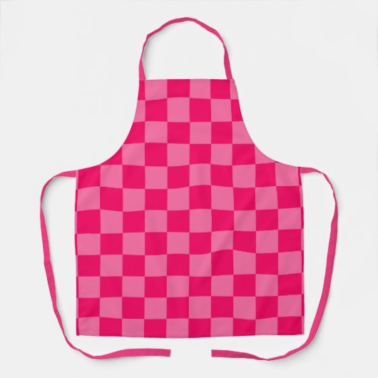Design des hellen und Hot-Pink-Schachbretts Schürze (Vorderseite)