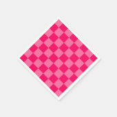 Design des hellen und Hot-Pink-Schachbretts Serviette (Ecke)