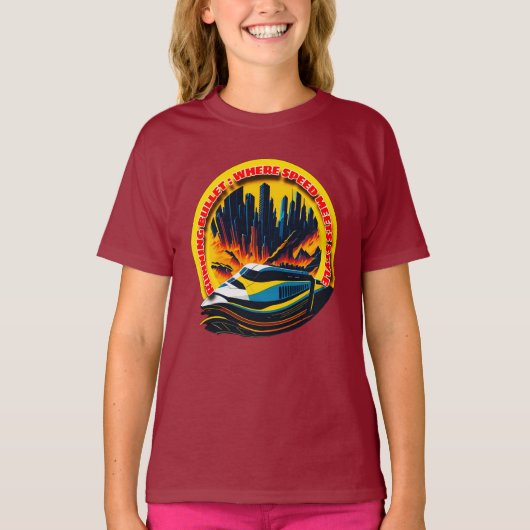 Design des Hochgeschwindigkeitszugs: Effizient und T-Shirt (Vorderseite)