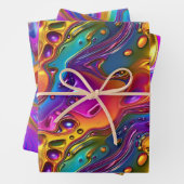 Design des Iridescent Liquid Chrome Effect Geschenkpapier Set (Beispiel)
