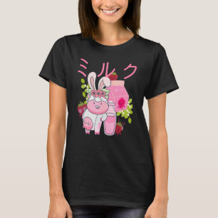 Design des japanischen Erdbeermilch-Pops T-Shirt