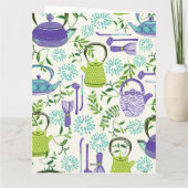 Design des japanischen Green Teapot Karte (Rückseite)