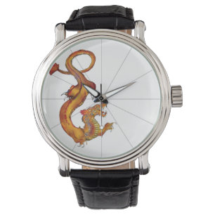 Design des japanischen Wasserfarbendrachs Armbanduhr