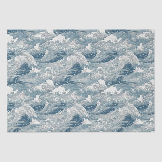 Design des japanischen Wellenmusters für Schleifpa Seidenpapier (Vorderseite)