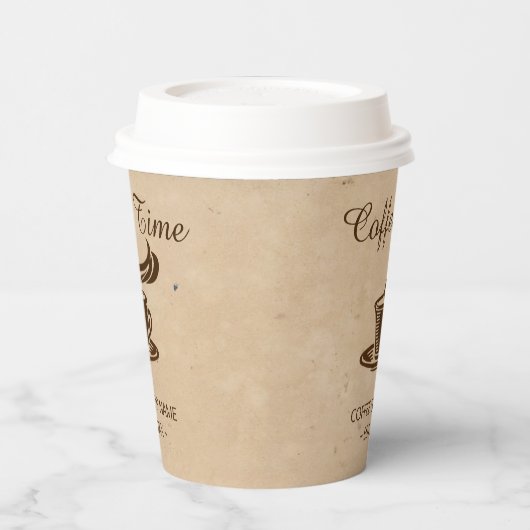 Design des Kaffeeshops Pappbecher (Links)