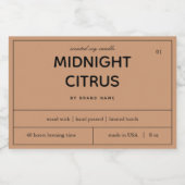 Design des Kerzenprodukts Lebensmitteletikett (Einzelnes Label)