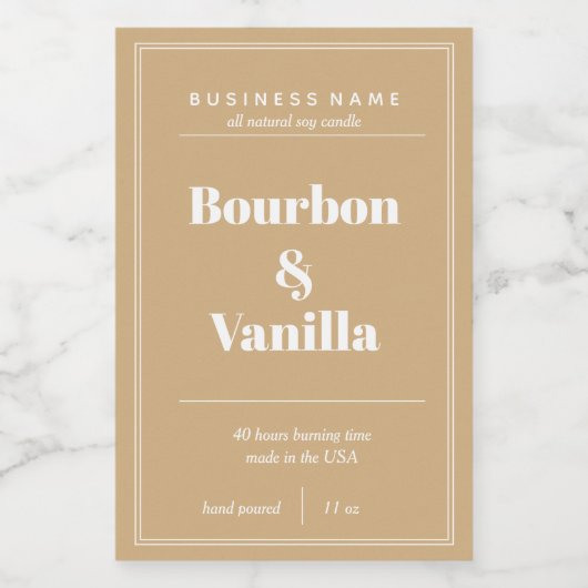 Design des Kerzenprodukts Lebensmitteletikett (Einzelnes Label)