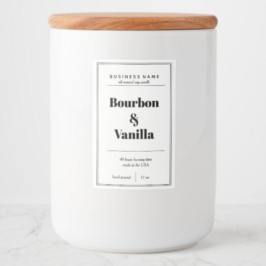 Design des Kerzenprodukts Lebensmitteletikett (Vorderseite)