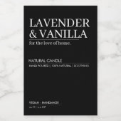 Design des Kerzenprodukts Lebensmitteletikett (Einzelnes Label)