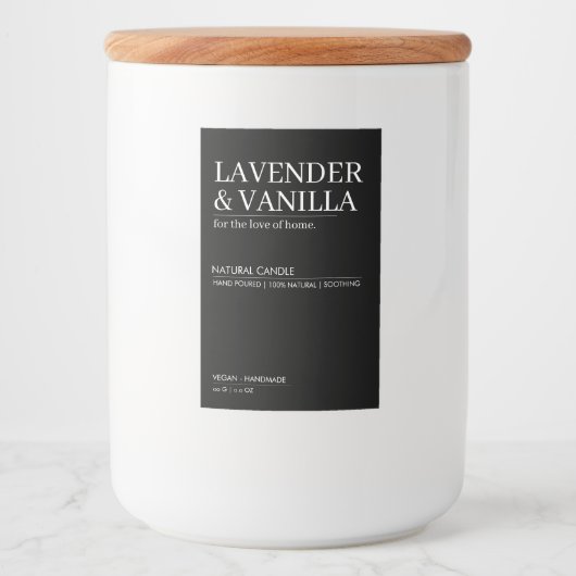 Design des Kerzenprodukts Lebensmitteletikett (Vorderseite)