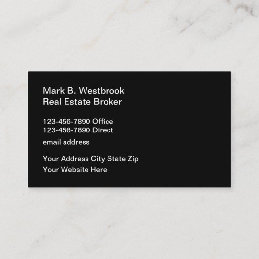 Design des klassischen Real Anwesen House Symbolde Visitenkarte (Rückseite)