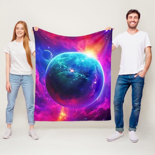 Design des kosmischen Planeten Fleecedecke (Beispiel)