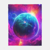 Design des kosmischen Planeten Fleecedecke (Vorderseite)